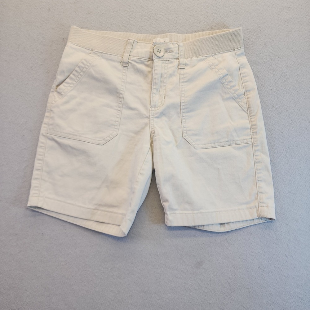 Yarn & Sea Khaki‎ Chino Shorts Beige Elastic Waist 2P Stretch Cotton Casual